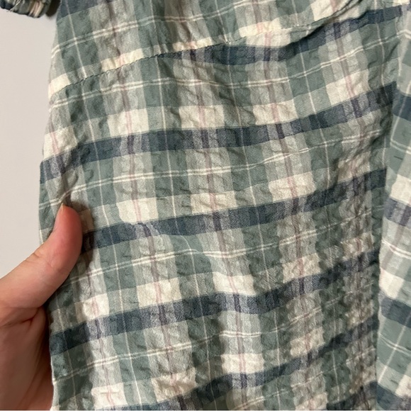 Madewell Plaid Puff-Sleeve Ruched Bodice Top - Picture 6 of 8